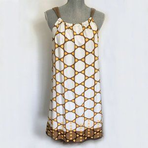 Max Studio Halter Sheath Dress Geometric Allover Pattern